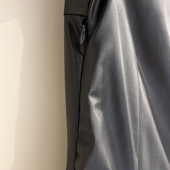 ZARA Faux leather draped dress - Picture 3 of 3